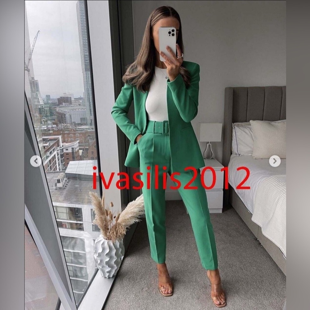 Zara Emerald Green Suit Set - Picture 6 of 11